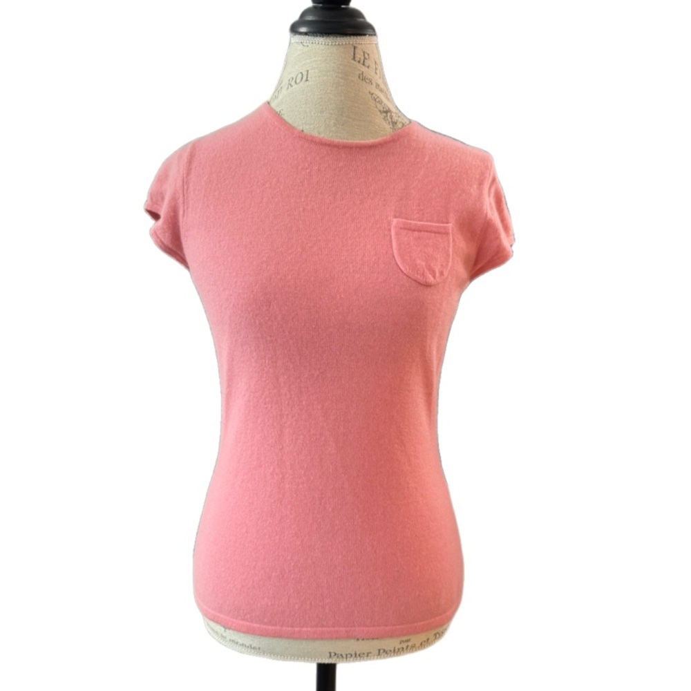 100% cashmere Express pink cap sleeve top size large